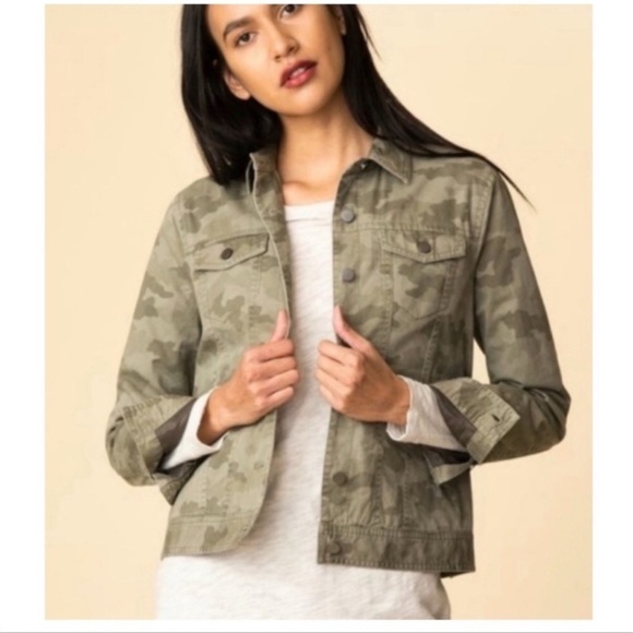 ATM Sage Green Camouflage Large Denim Jacket - Picture 1 of 14